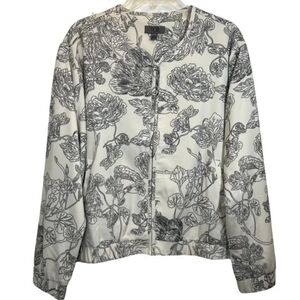 Floral Print Bomber Jacket